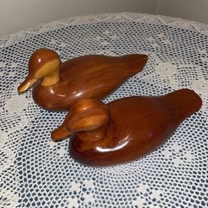 Set of 2 Wooden Ducks